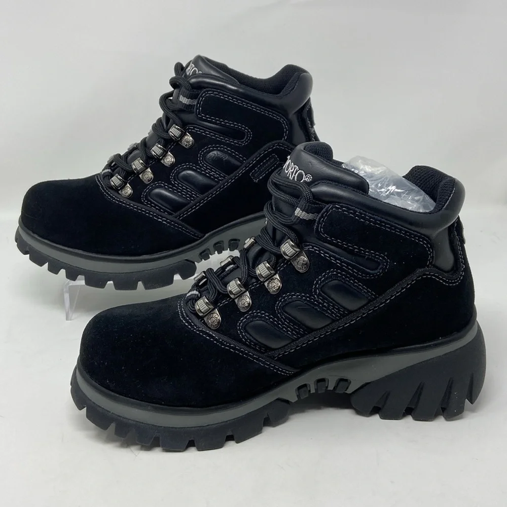 NWT Sporto “Devon” Black Winter Waterproof Leather Ankle Boots Size 7 1/2